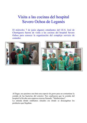 Reportaje Cocinas Hospital Severo Ochoa