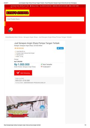 Jual Senapan Angin Sharp Pompa Tangan Terbaik Wa 085 231 518 388