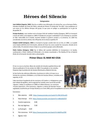 Heroes del Silecion- Discografia