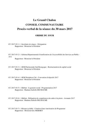 PROCES-VERBAL 30 MARS