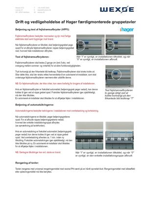 Betjeningsvejledning Til Hager Boligtavle
