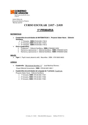 Libros De Texto 17 18