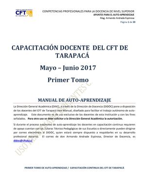 Primer Manual De Autoaprendizaje Docente 2017