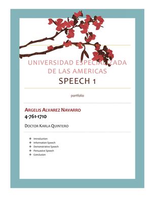Speech Portfolio