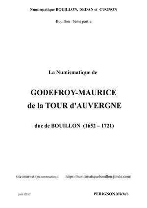 La Numismatique De G M, Duc De Bouillon, Rnbx L Complet