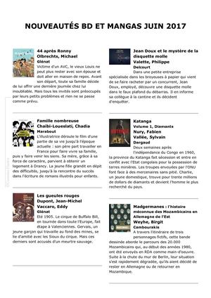 Nouveautés BD juin 2017