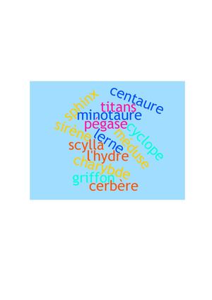 Les monstres mythologiques 6eB