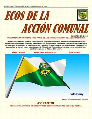 Ecos De La Acción Comunal No 489, Lunes 26 De Junio De 2017