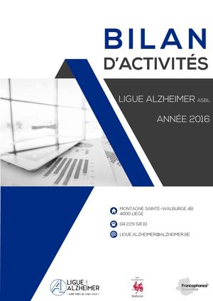Bilan d'activités 2016