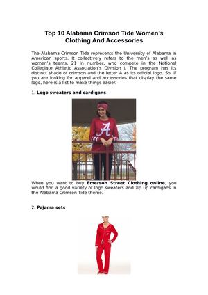 Top 10 Alabama Crimson Tide Women’s Clothing And Accessories