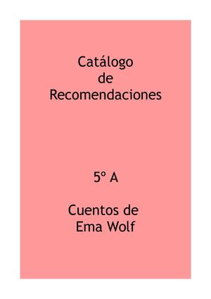 Catalogo de Recomendaciones