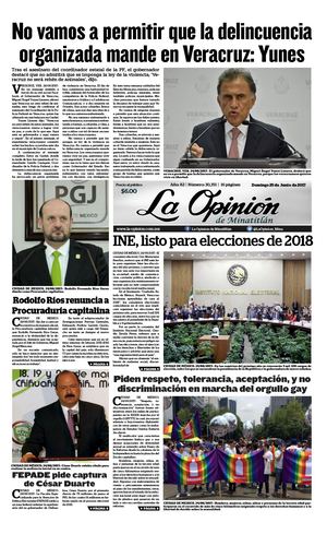 La Opinion De Minatitlan Domingo 25 De Junio De 2017