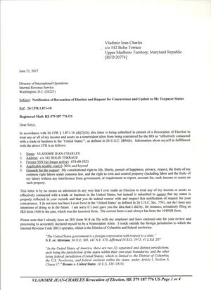 Vladimir Jean Charles Revocation Of Election 776 Us