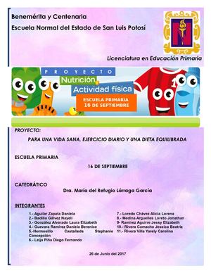 PROYECTO CORRECTO ESCUELA PRIMARIA 16 DE SEPTIEMBRE  TRABAJO 8