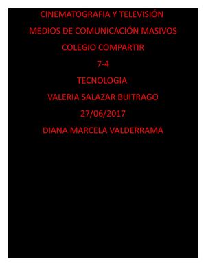 Cinematografia Y Television Pdf