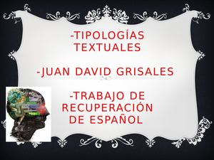 Tipologías Textuales
