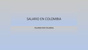 Salario En Colombia Diapositivas