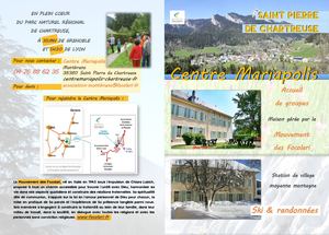 Centre Mariapolis St Pierre de Chartreuse - dépliant 2017