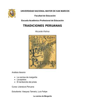 Tradiciones Peruanas - Análisis