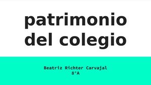 Patrimonio Del Colegio Beatriz Richter