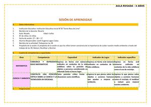 Sesion De Aprendizaje CON RUTAS DEL APRENDIZAJE