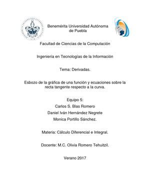 Esbozo De Una Funcion Y Aplicaciones Respecto A La Tangente
