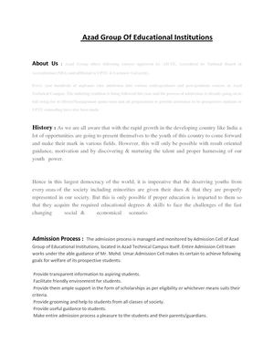 Azad Group Of Educational Institutions