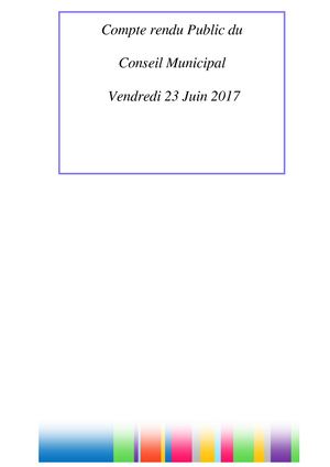 Séance du vendredi 23 juin 2017