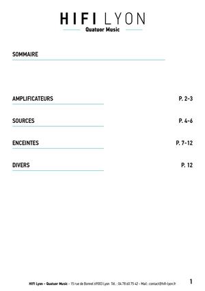 Liste de nos occasions chez HIFI Lyon