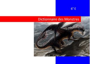 Dictionnaire des Monstres 6eE
