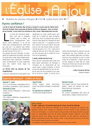 L'Eglise d'Anjou - Juillet, août 2017