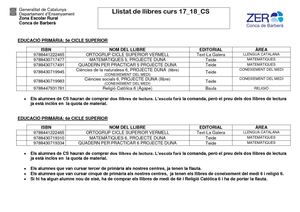Llibres 17 18 Cs