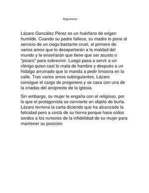 Lazarillo de tormes