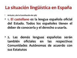 Situación Linguistica España