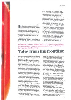 Bourner Bullock- Peter Watts' retirement