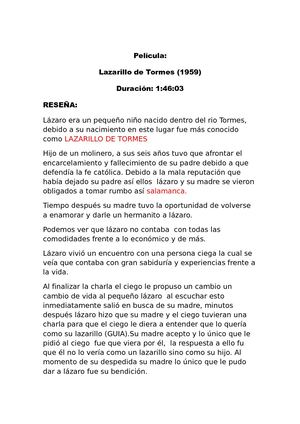 Lazarillo De Tormes