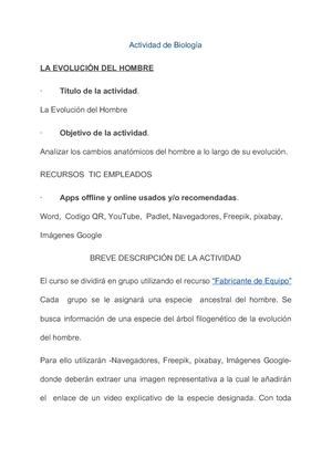 Actividad De Biología