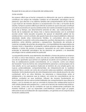 Calaméo - El Papel De La Escuela En El Desarrollo Del Adolescent1