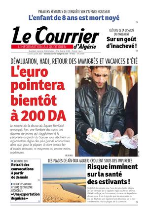 Le Courrier D'Algérie Du Lundi 3 Juillet 2017