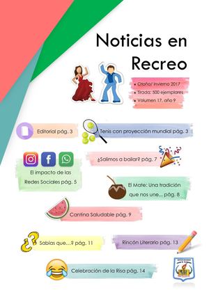 Periódico Escolar Primer Edición 2017