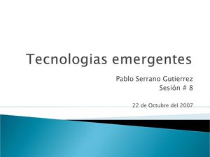 TECNOLOGIAS EMERGENTES