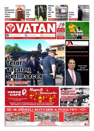 Yeni Vatan Turkish Newspaper Issue No: 1894