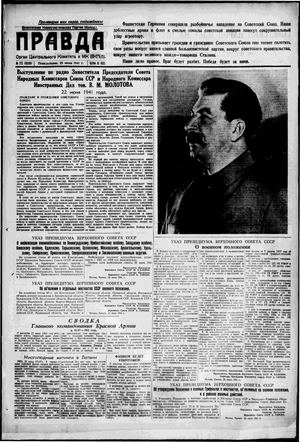 Правда №172 от 23.06.1941