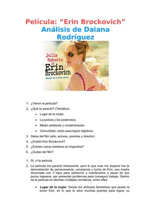 Erin Brokovich según la Escuelas 22 DE 13