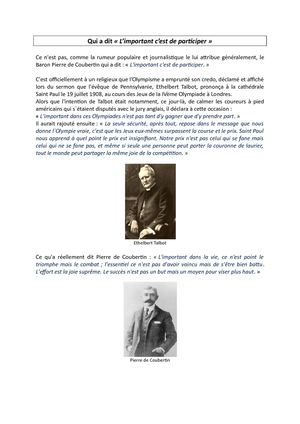 L'important Est De Participer