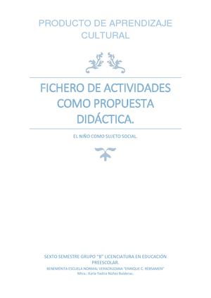 Fichero Como Producto Cultural