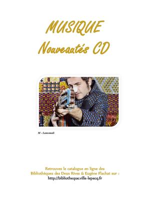 Musique Nouveautés ETE 2017