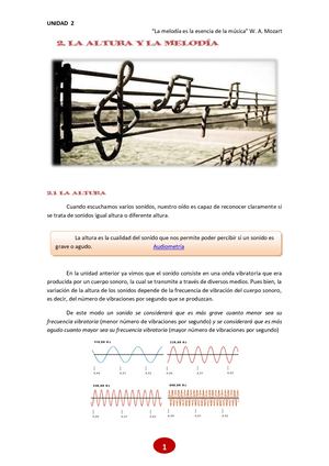 Unitat 2 La Altura Y La Melodia