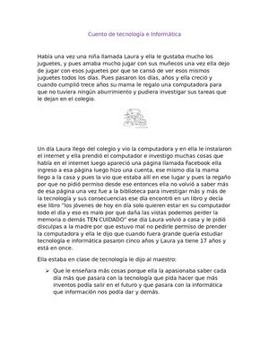 Cuento De Tecnología E Informática