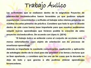Trabajo Aulico